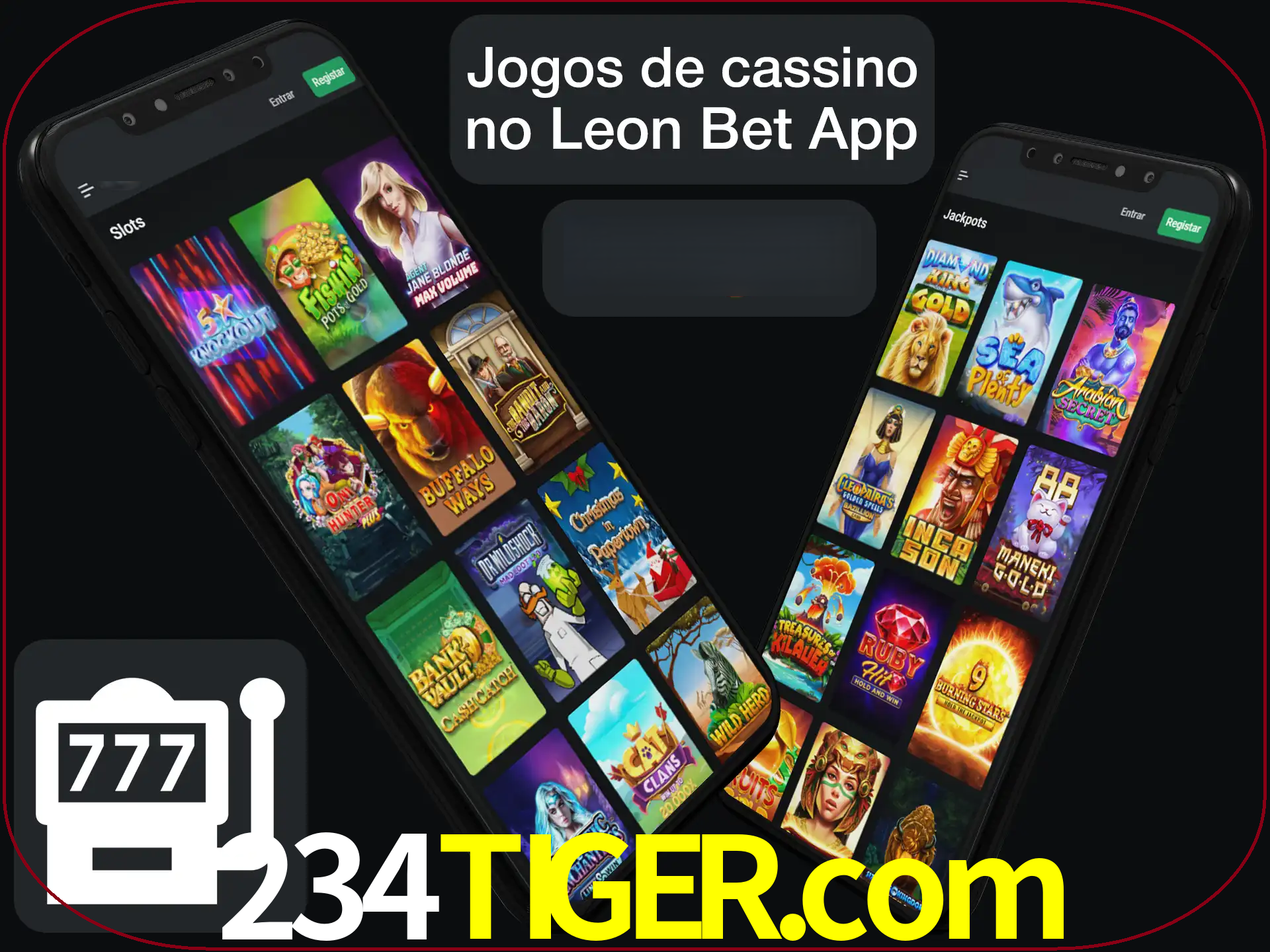 Escolha quais jogos de cassino jogar no app.
