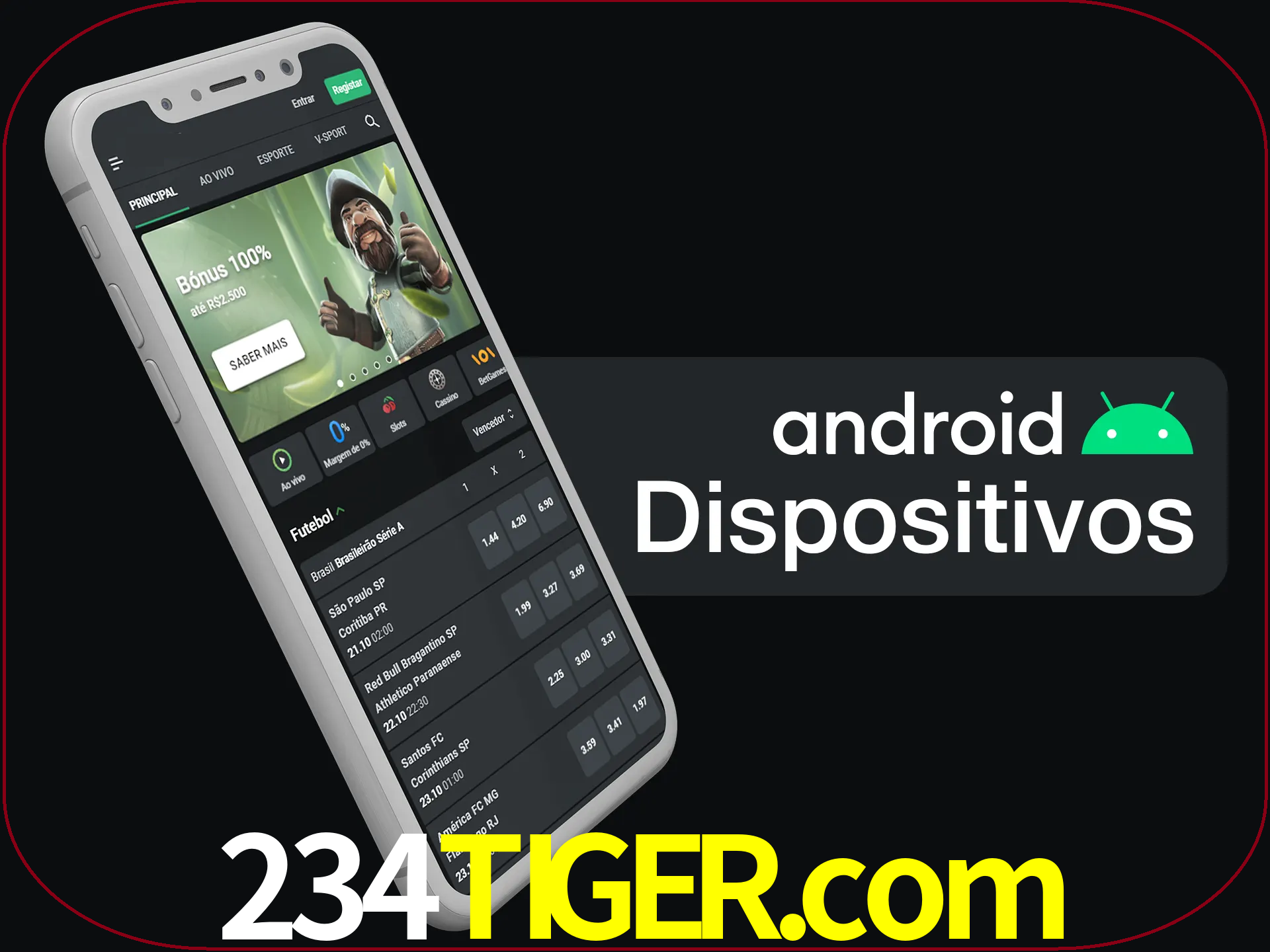 O aplicativo suporta a maioria de todos os dispositivos Android.