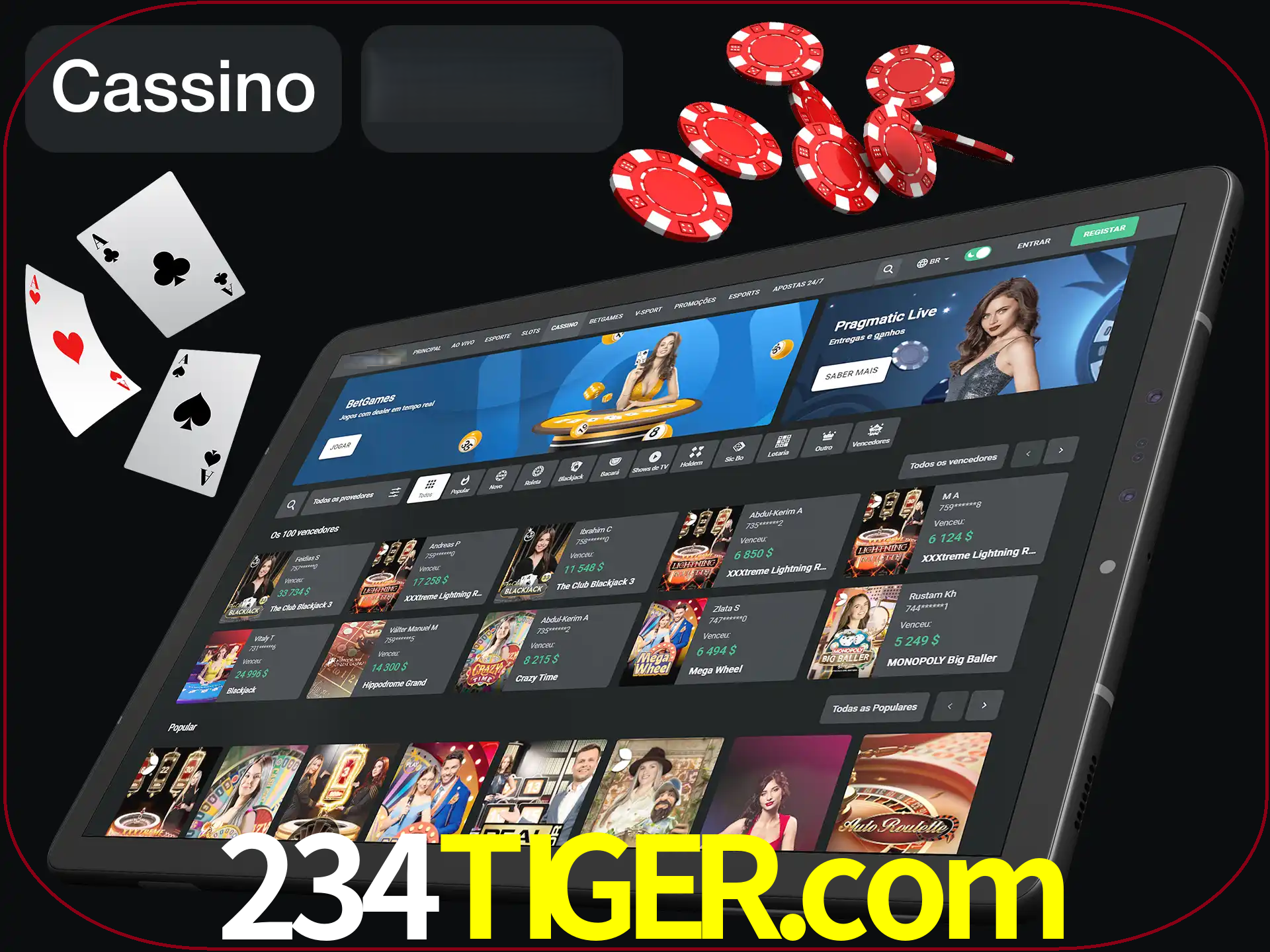 Jogue vários jogos de cassino em nosso cassino.